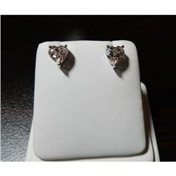 1.79ctw Pink Galileia Topaz Valentine Hearts Sterling Silver Stud Earrings