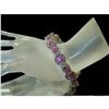 Image 1 : Vintage Fuchsia Pink Crystal Flower Stretch Bracelet