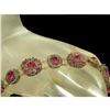 Image 3 : Vintage Fuchsia Pink Crystal Flower Stretch Bracelet