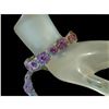 Image 4 : Vintage Fuchsia Pink Crystal Flower Stretch Bracelet