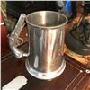 Image 1 : Vintage English Pewter Flintlock Pistol Handled Tankard