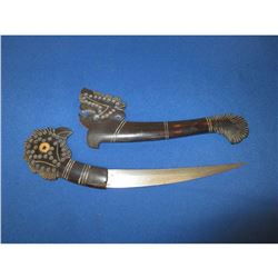Vintag Hand-carved Asian Bird Form Dagger