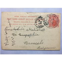 1894 London Original Postmarked Handwritten Post Card