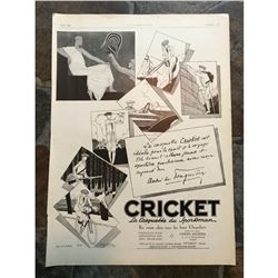 1920's French Advertisement, Cricket Sportsmen Hats