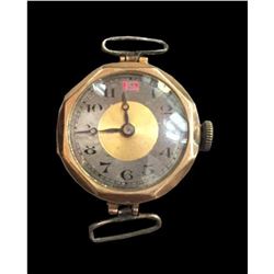 9ct Gold 1920's Art Deco Octagonal Wristwatch