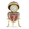 Image 1 : Russian Faberge Inspired Clock Trinket Box Egg