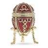 Image 2 : Russian Faberge Inspired Clock Trinket Box Egg