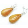 Image 2 : Baltic Eggyolk Butterscoth Amber & Sterling Earrings