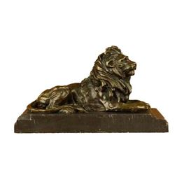 Signed Barye, Large African Lioness Bronze Sculpture