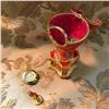 Image 5 : Russian Faberge-style Royal Chanticleer Trinket Jewel Box Egg Clock
