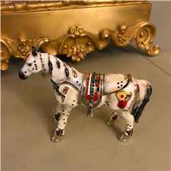 Russian Jeweled Horse Trinket Jewel Box