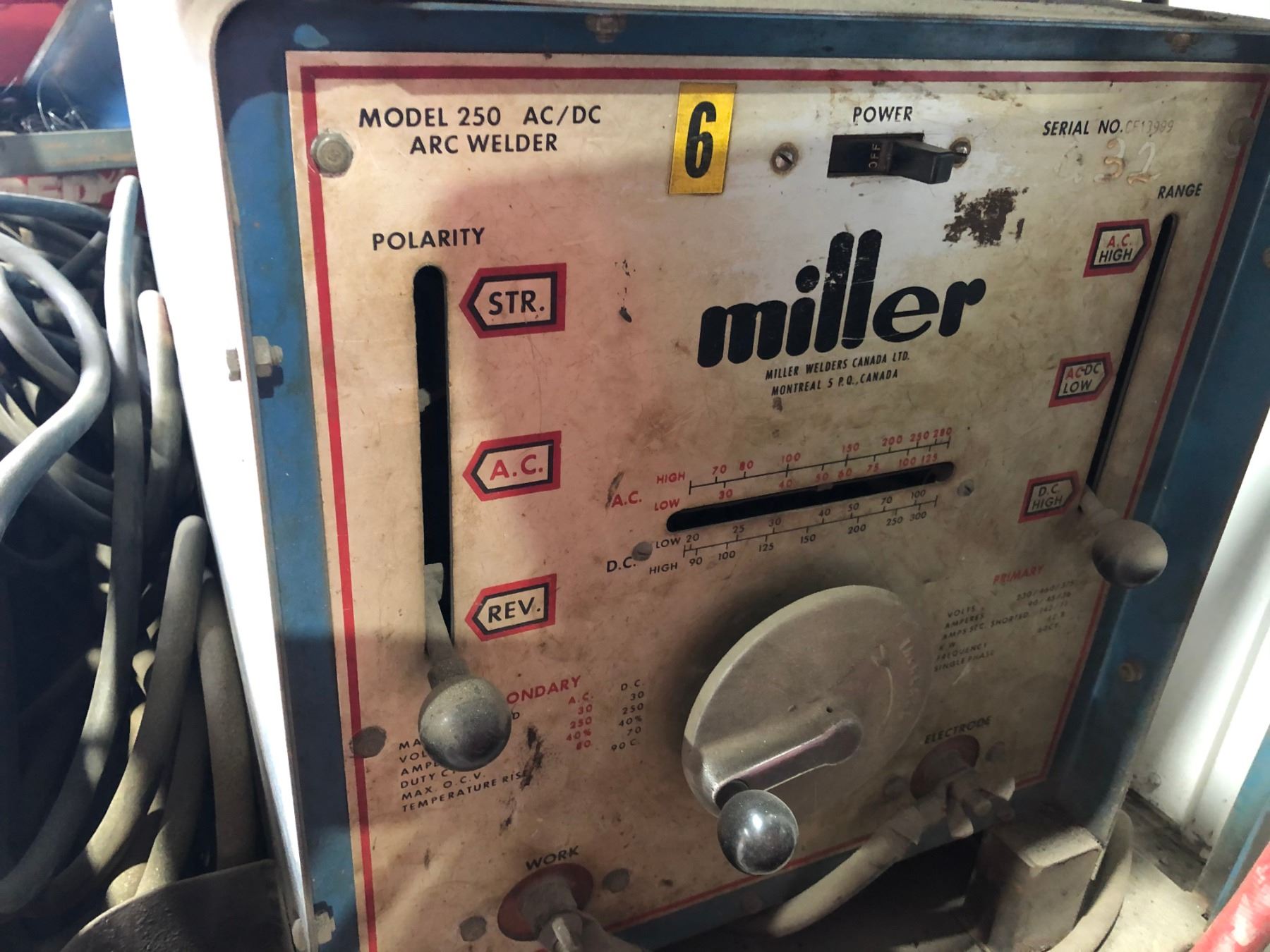 MILLER 250 AC/DC ARC WELDER