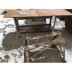GR OF 3, METAL STANDS & WORK BENCH