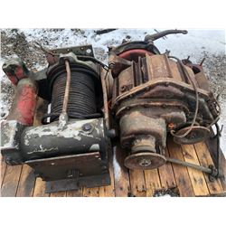 LARGE WINCH & CABLE SPOOL