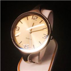 Ladies Bangle Style Silver Tone Wrist Watch