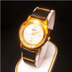 Womans Moulin Mother Of Pearl Dial Gold Tone Watch