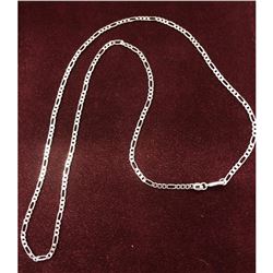 Sterling Silver 925 Figaro Link Necklace