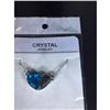 Image 3 : Austrian Crystal with Swarovski Elements - Heart w/ Love engraved-Blue