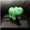 Image 2 : Asian Hand Carved Green Jade Elephant Figure