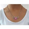 Image 1 : Austrian Crystal with Swarovski Elements - Angel wings & Love/Heart-Pink