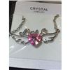 Image 3 : Austrian Crystal with Swarovski Elements - Angel wings & Love/Heart-Pink