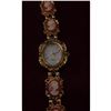Image 2 : Elegant Ladies Gold Tone Quartz Watch with Unique Band