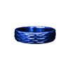 Image 2 : Blue Titanium Steel Rhombus Cut Band Men's Wedding Ring