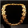 Image 3 : Heart Leaf Link Chain Bracelet Solid 24k Yellow Gold Filled