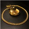 Image 3 : Quartz Flip Front Gold Tone Pocket Watch On Chain