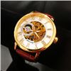 Image 1 : Forsining Wrist Watch Skeleton Dial with Mechanical Movement Men