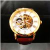 Image 2 : Forsining Wrist Watch Skeleton Dial with Mechanical Movement Men