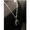 Image 1 : Stunning Mounted Tanzanite Pendant On 925 Sterling Silver Twist Link Chain