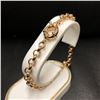 Image 2 : 14K Yellow Gold Plated Belcher Bolt Ring Chain Bracelet