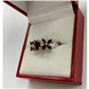 Image 4 : Ladies Size 2 Native American Styled, Heart Engraved, Sterling Silver Cuff Ring.