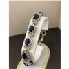 Image 2 : Ladies 925 Silver Bracelet Lined with Semi-Precious
