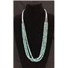 Image 5 : Three Strand Turquoise and Heishi Necklace