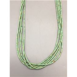 Five Strand Heishi Turquoise Necklace