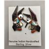 Image 10 : Zuni Inlay Hummingbird Necklace Set by Carlene Leekity