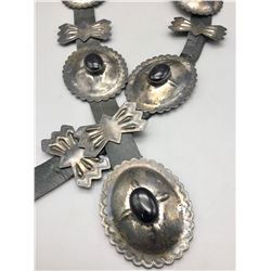 Sterling Silver and Black Onyx Concho Belt