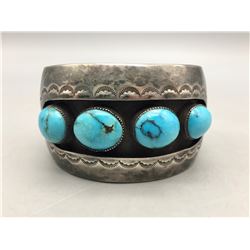 Vintage Turquoise and Sterling Silver Bracelet