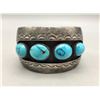 Image 1 : Vintage Turquoise and Sterling Silver Bracelet