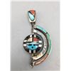 Image 2 : Exquisite Triple Spinner Zuni Inlay Pendant - Don Dewa