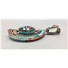 Image 5 : Exquisite Triple Spinner Zuni Inlay Pendant - Don Dewa