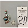 Image 7 : Exquisite Triple Spinner Zuni Inlay Pendant - Don Dewa
