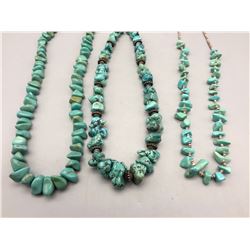 Group of Three Turquoise Necklaces