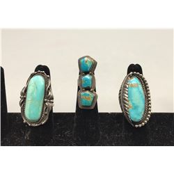 Three Nice Turquoise Rings