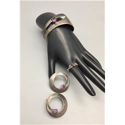 Sterling Silver Amethyst Jewelry Set