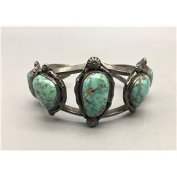 Vintage Five Stone Turquoise Bracelet