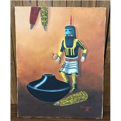 Original J. Yellowhair Oil Painting