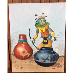 Original J. Yellowhair Oil Painting